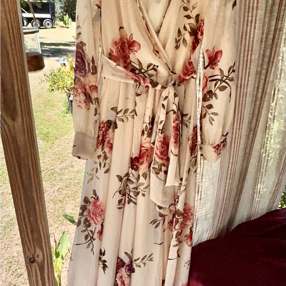 Floral Wrap Maxi Dress